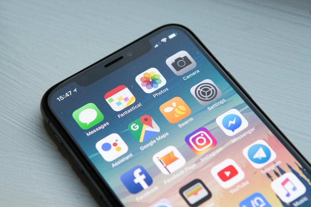 The app running on a smartphone