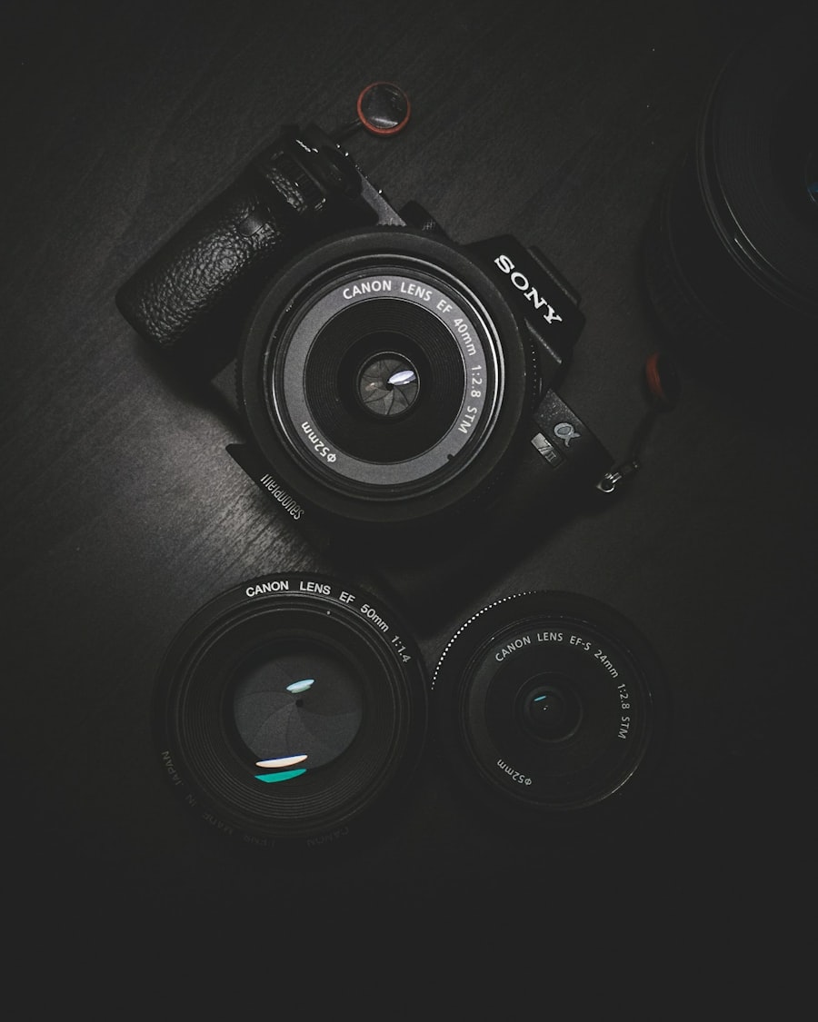 Inside the studio during a portrait session