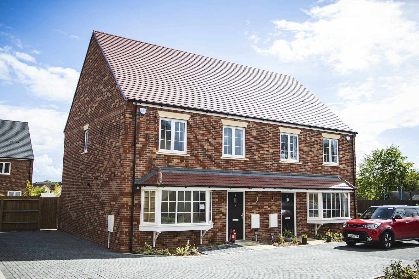 A brick semi-detached pair