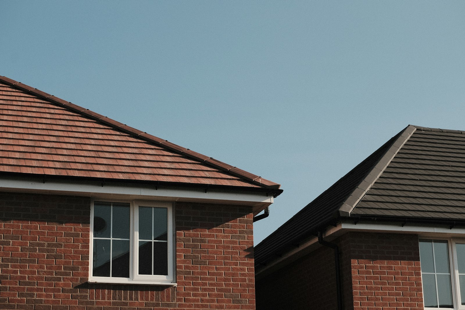 Brick gables and roof tiles