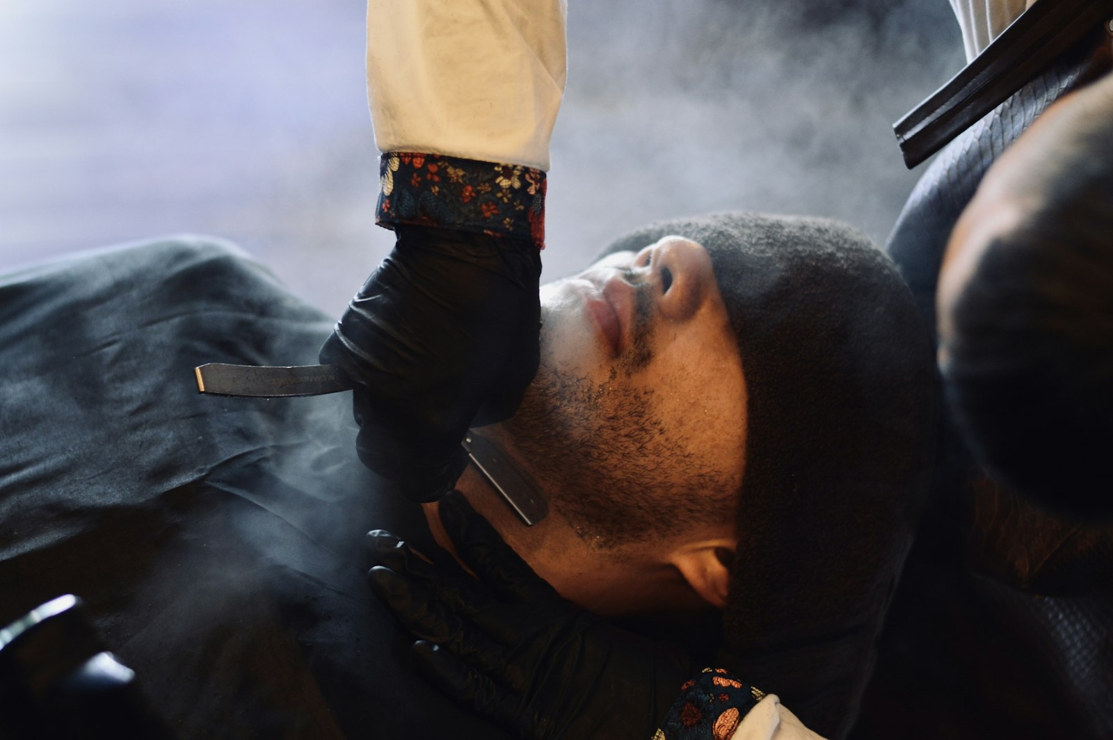 A straight-razor shave with hot-towel steam